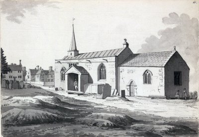 Whittington Church near Chesterfield by Samuel Hieronymous Grimm